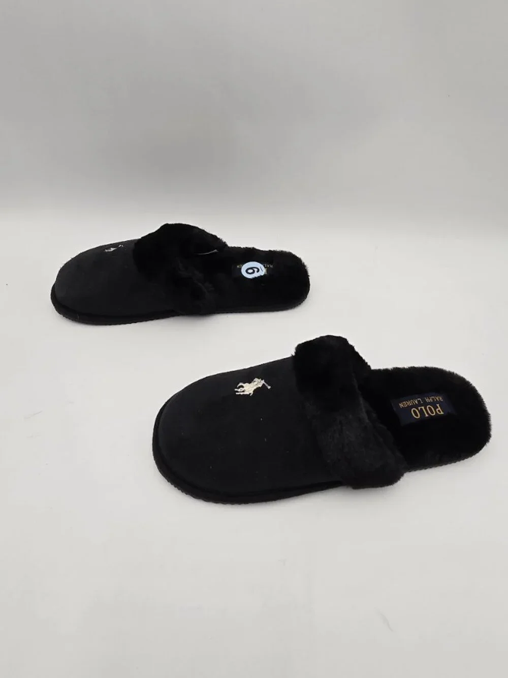 Polo Ralph Lauren Women's Black  Summit Scuff II Slippers - Picture 2 of 7